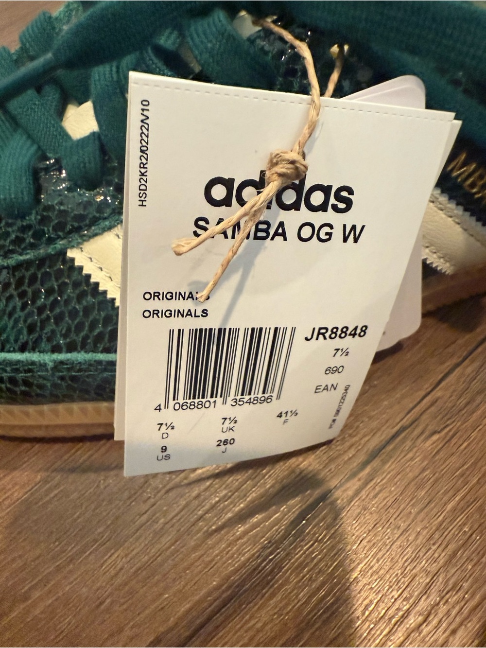 adidas Samba OG Snakeskin Collegiate Green (Women's) - Size 9 - Picture 4 of 4